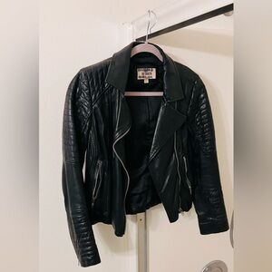 BB Dakota Leather Motorcycle Jacket, Size L